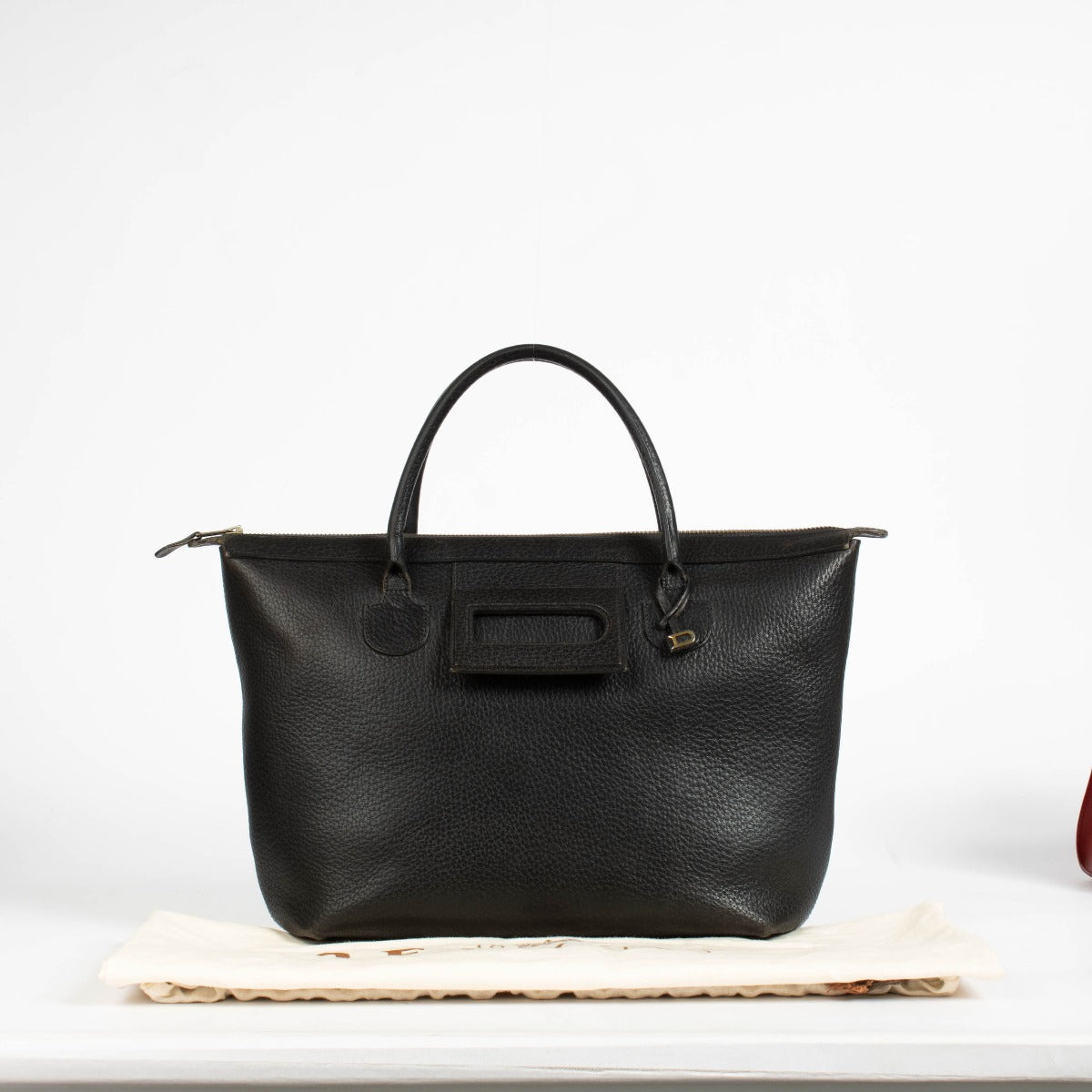 Authentic pre-loved Delvaux Black Vintage Top Handle Bag on Labellov.com