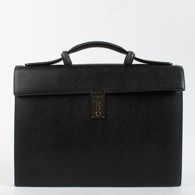 authentic preloved Delvaux Dark Grey Message Briefcase on Labellov.com