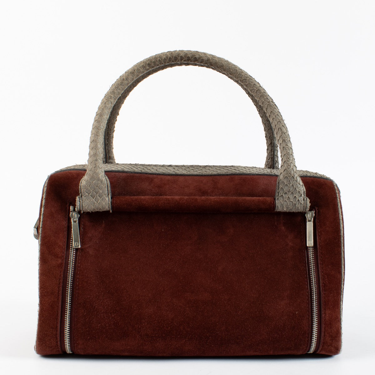 shop 100% authentic second hand Delvaux Burgundy Suede/Poisson Charlotte Bag on Labellov.com