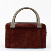 shop 100% authentic second hand Delvaux Burgundy Suede/Poisson Charlotte Bag on Labellov.com