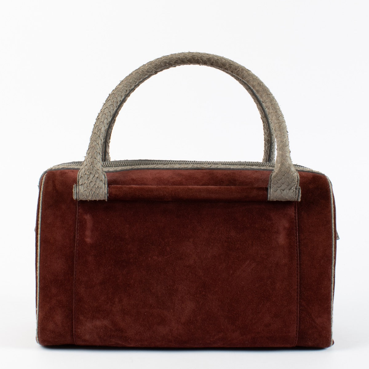 shop 100% authentic second hand Delvaux Burgundy Suede/Poisson Charlotte Bag on Labellov.com