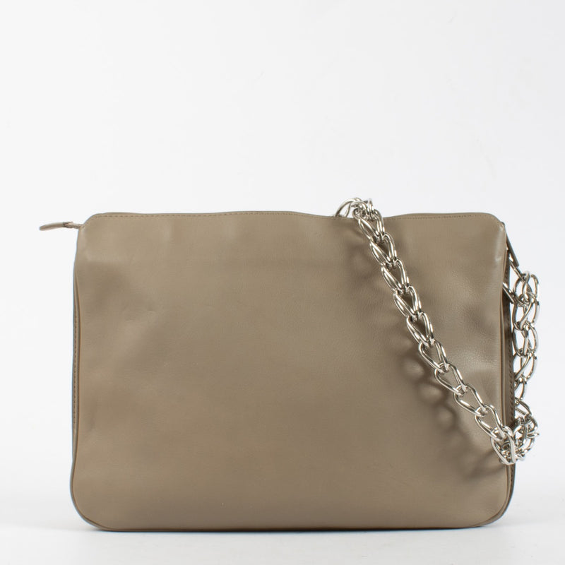 authentic preloved Delvaux Taupe Allure Trio Bag on Labellov.com