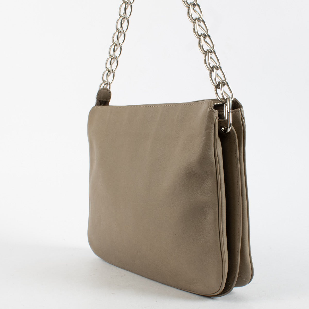 authentic preloved Delvaux Taupe Allure Trio Bag on Labellov.com