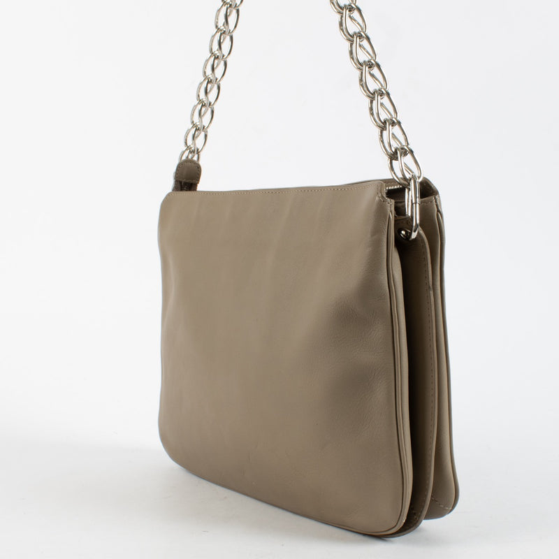 authentic preloved Delvaux Taupe Allure Trio Bag on Labellov.com