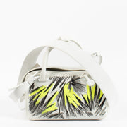 Delvaux White Taurillon Soft Graffiti Embroidered Cool Box Mini