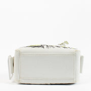 Delvaux White Taurillon Soft Graffiti Embroidered Cool Box Mini