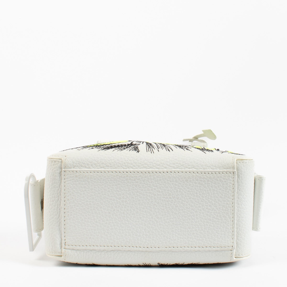 Delvaux White Taurillon Soft Graffiti Embroidered Cool Box Mini