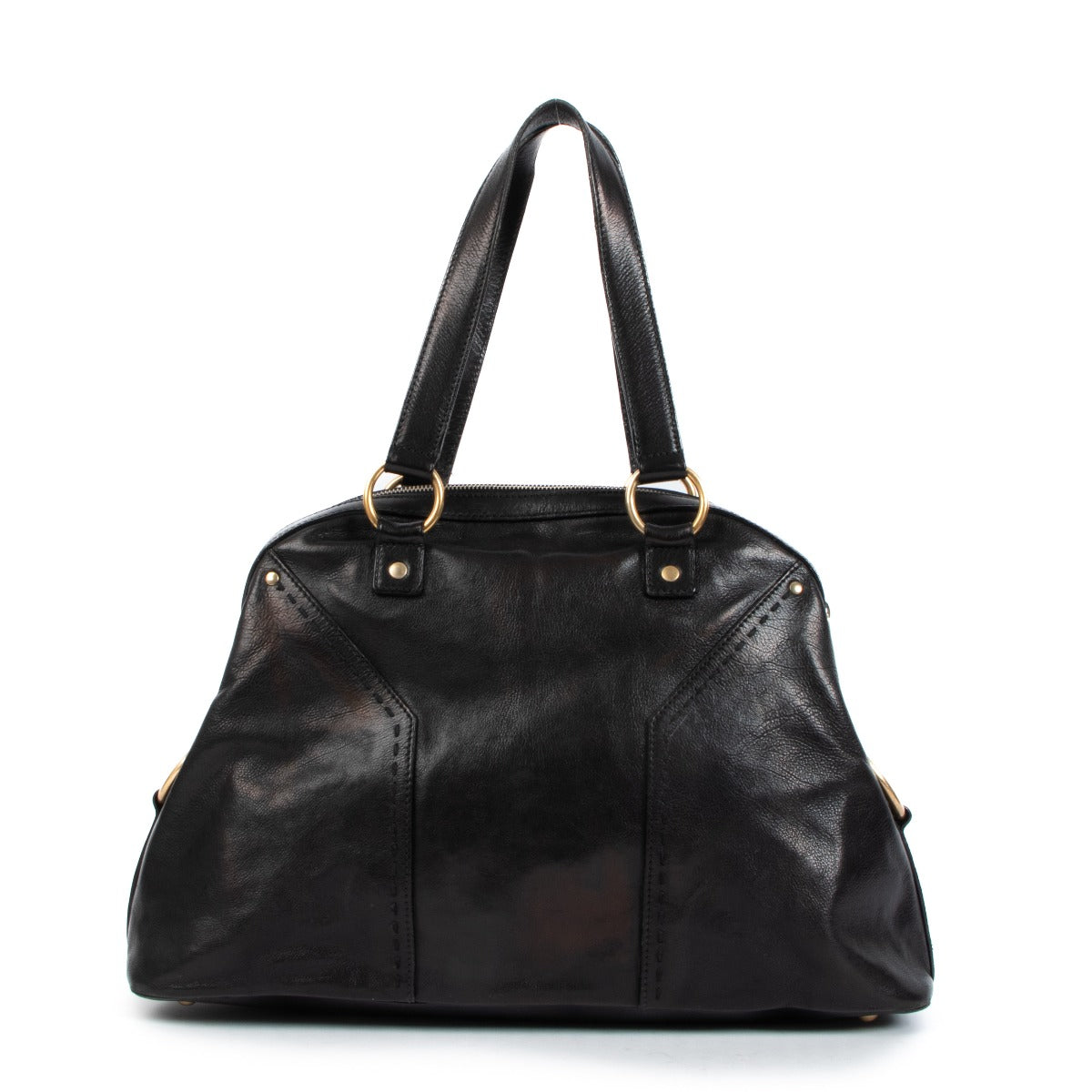 Saint Laurent Zwarte Leren Large Muse Tas