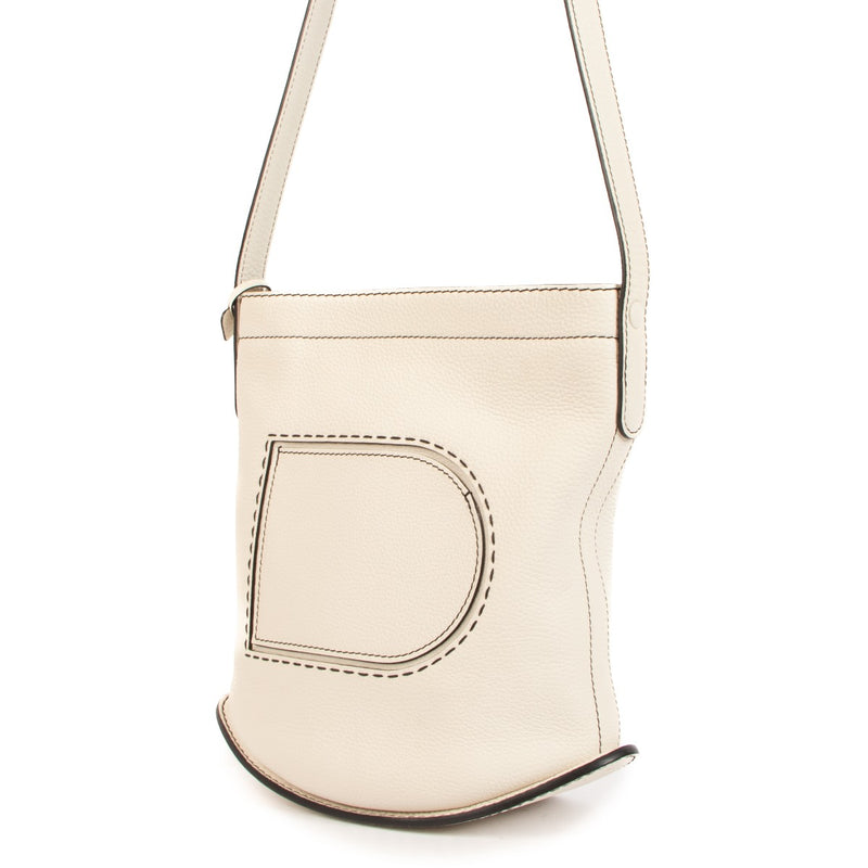 Delvaux Pin Daily Surpiqué Ivory Taurillon Soft