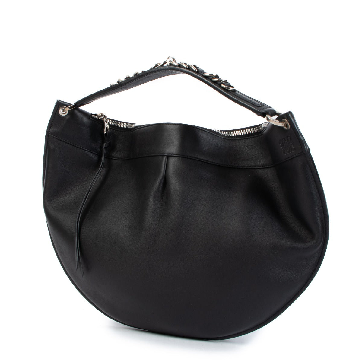 Loewe Fortune Black Leather Hobo Bag