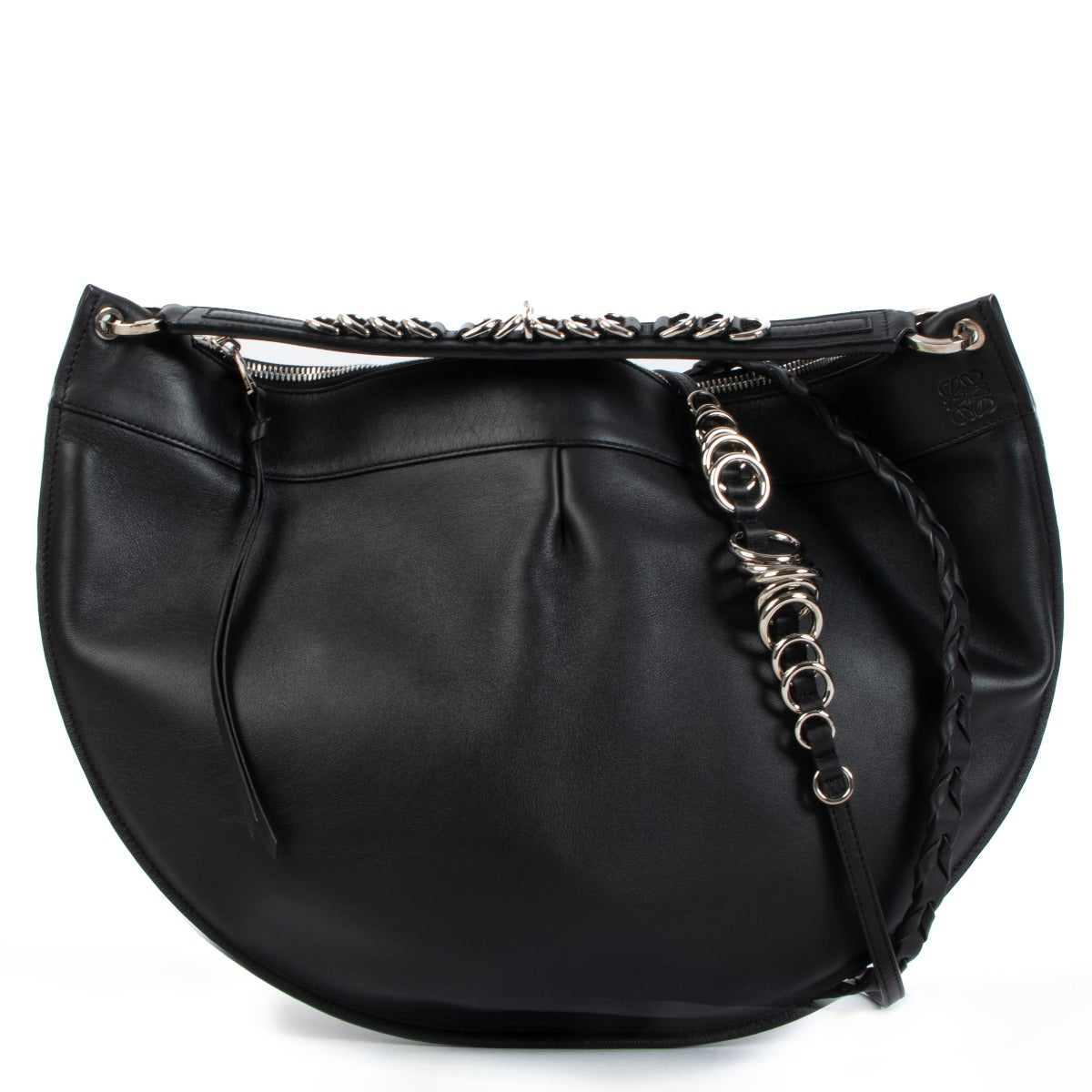 Loewe Fortune Black Leather Hobo Bag