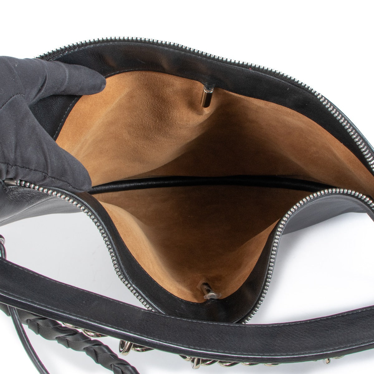Loewe Fortune Black Leather Hobo Bag
