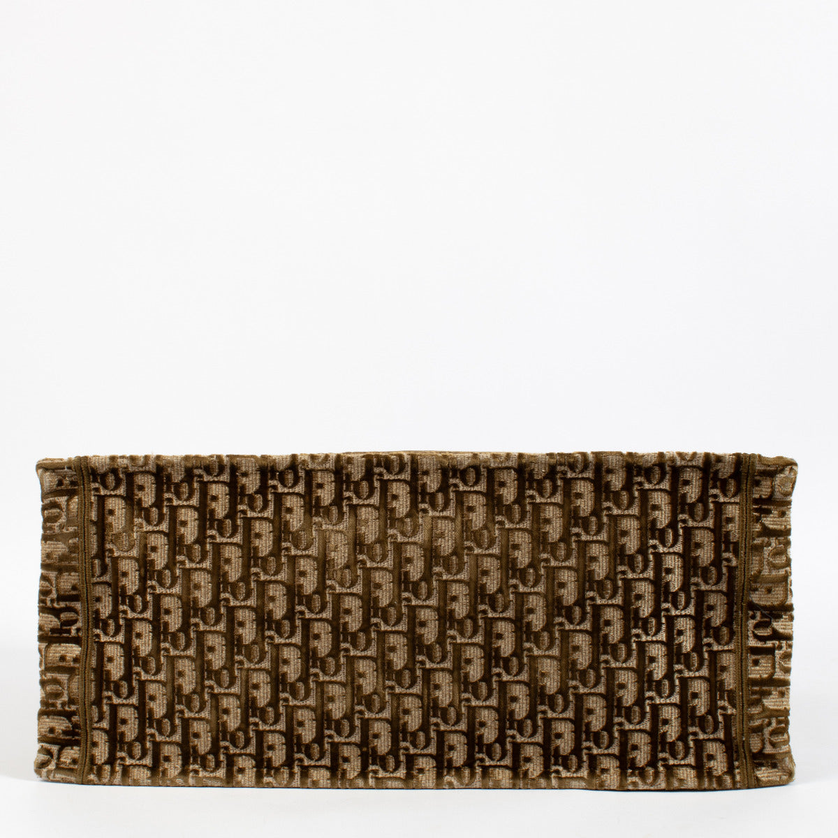 Cabas Christian Dior grand format en velours marron