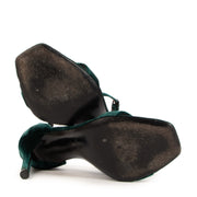 Buy authentic Saint Laurent Green Velvet Amber 105 Sandals - Size 38 1/2 on LabelLov.com