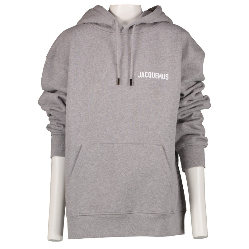shop 100% authentic second hand Jacquemus Grey Logo Hoodie - Size M on Labellov.com