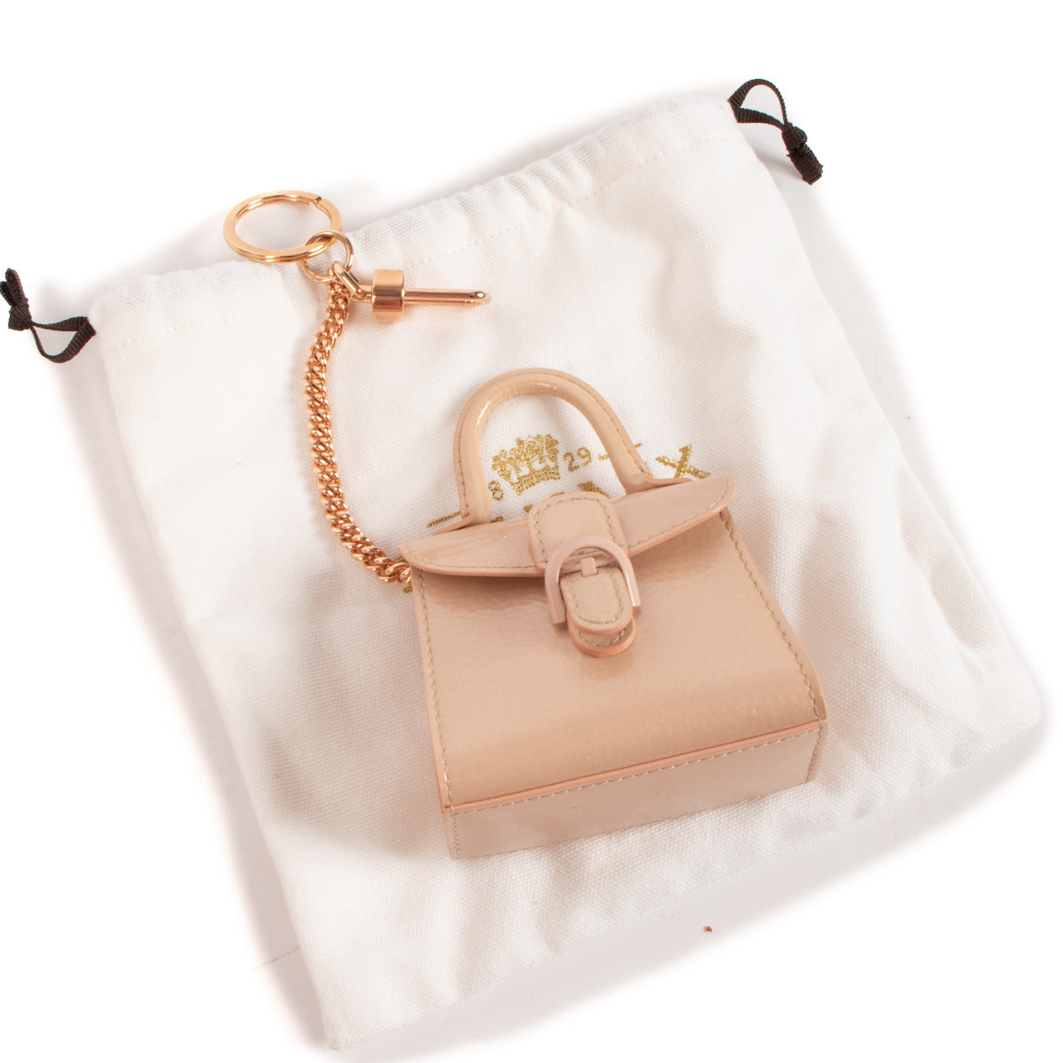 Delvaux Nude Vernis Gel Brillant Bag Charm