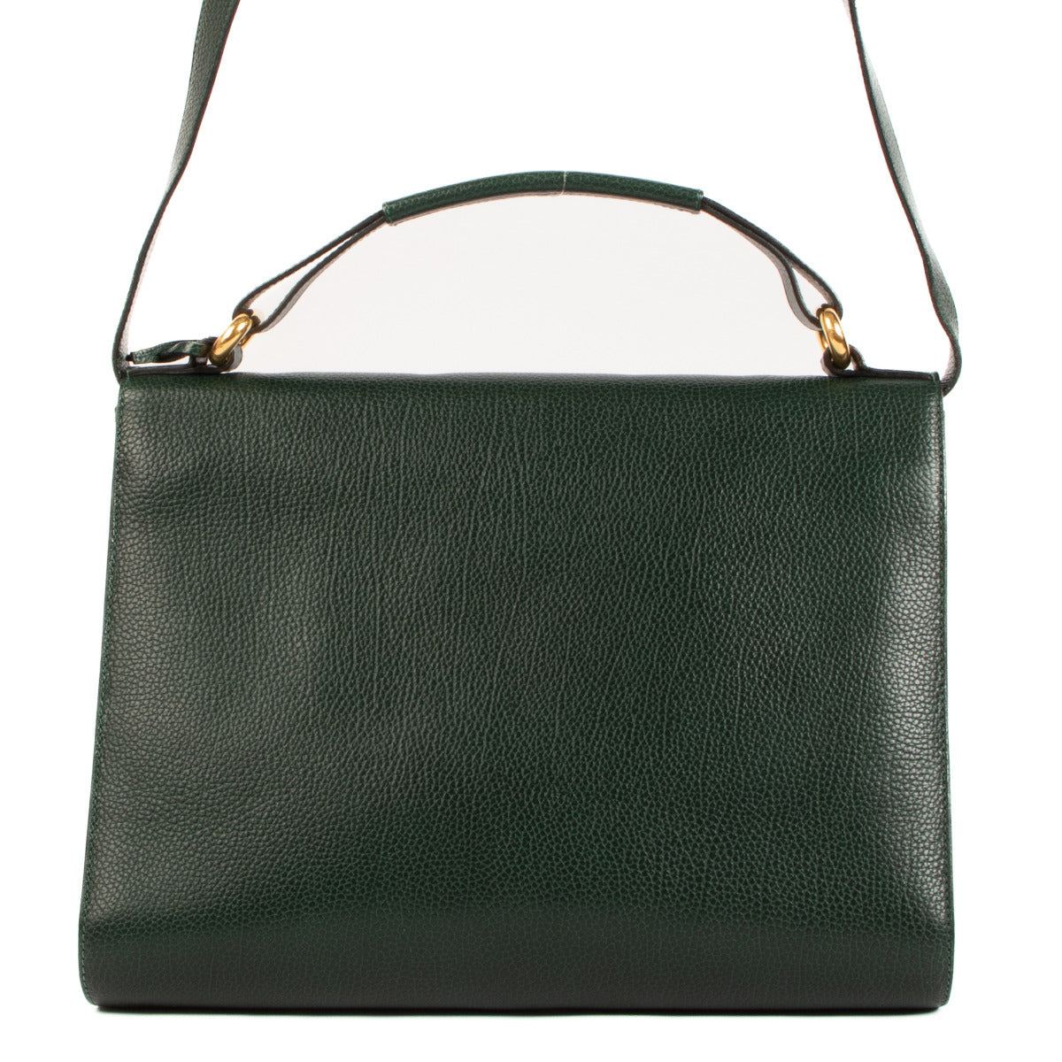 Sac bandoulière Delvaux vintage en cuir vert