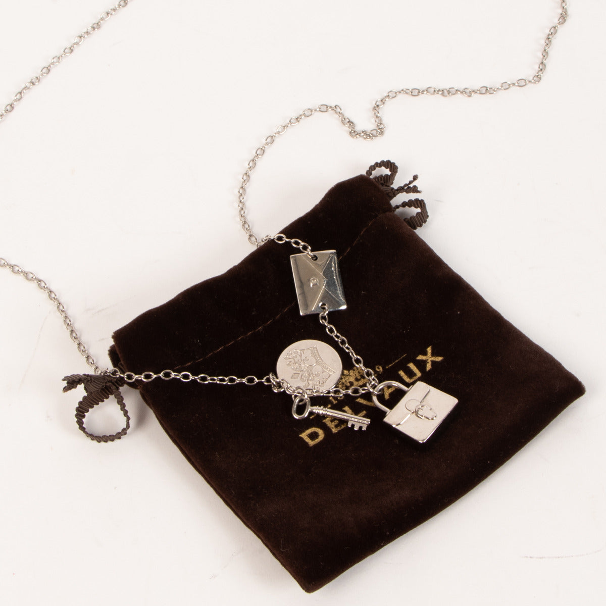 Delvaux Silver Charm Necklace