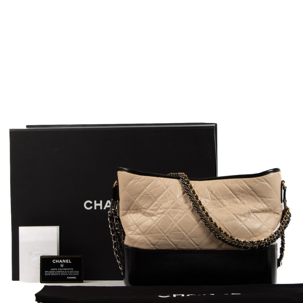 Shop 100% authentic second-hand Chanel Beige Aged Calfskin Large Gabrielle Hobo Bag on www.labellov.com