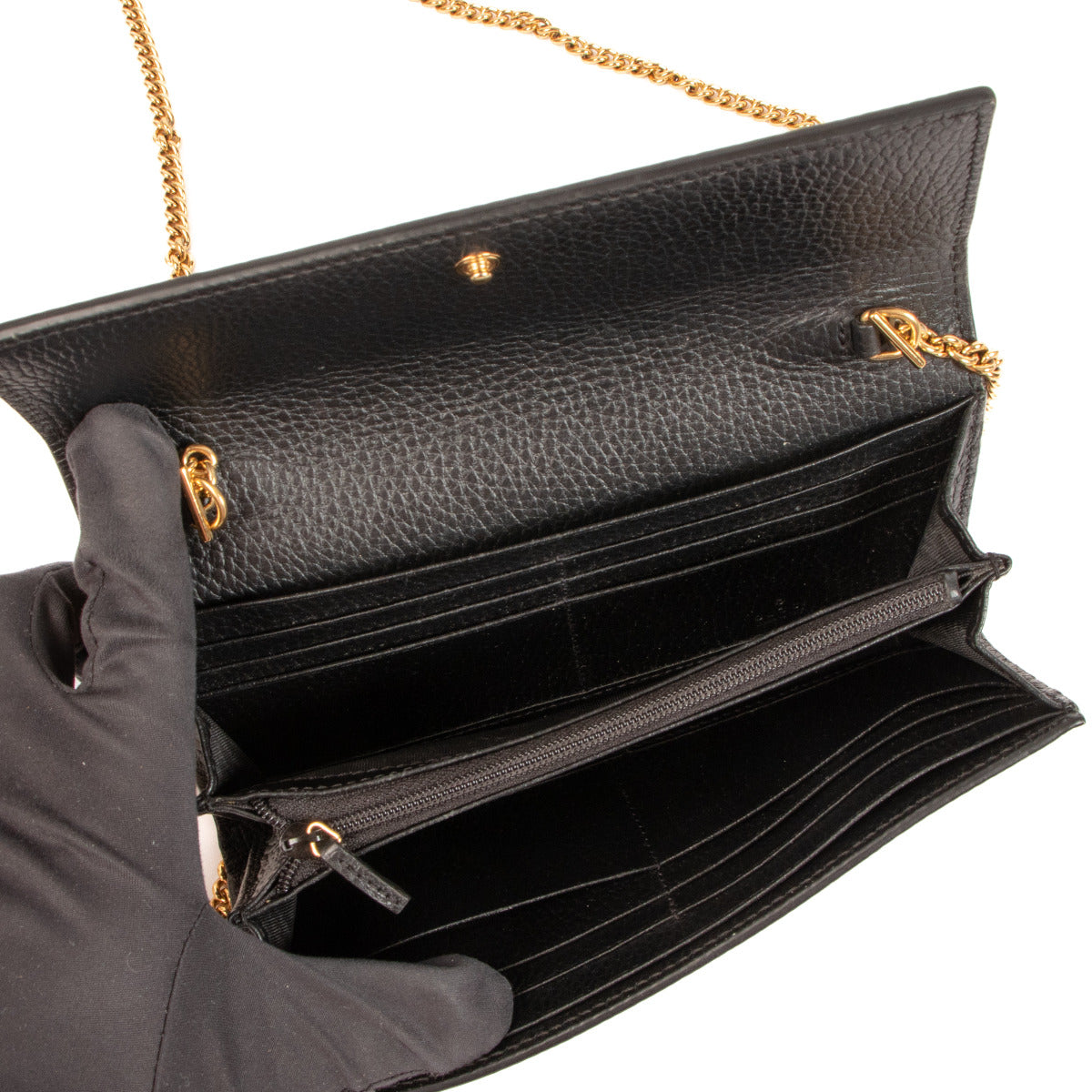 Gucci Monogram Canvas GG Marmont Kettingportemonnee