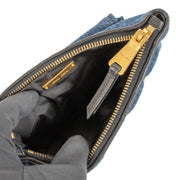 Shop safe online at Labellov in Antwerp, Brussels and Knokke this 100% authentic second hand Miu Miu Blue Denim Clutch