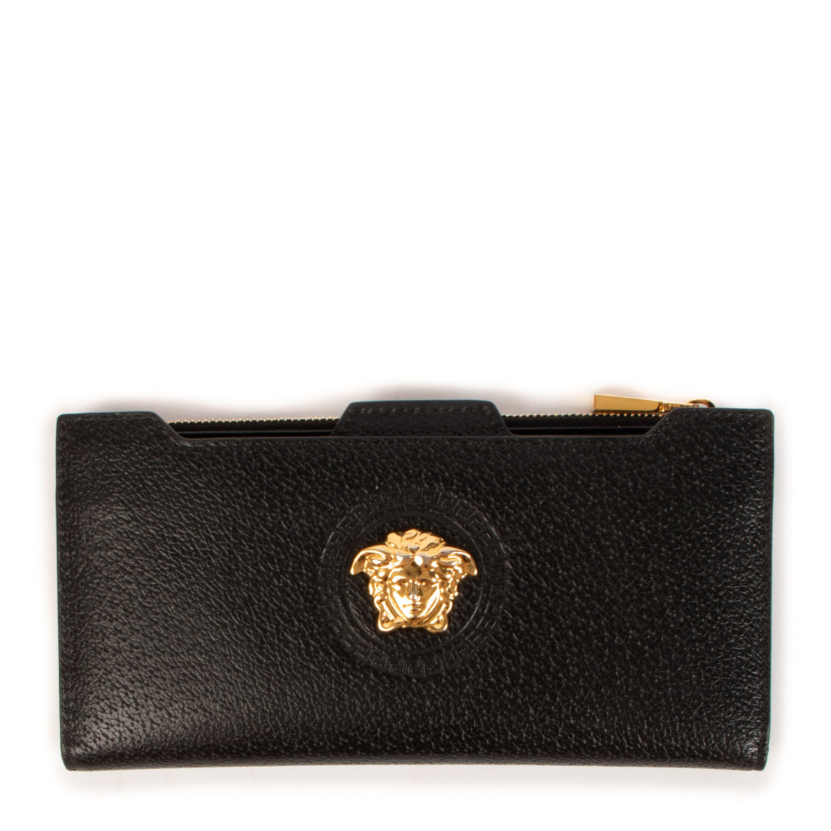 Versace Black Leather La Medusa Wallet