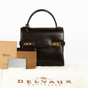 Authentic pre-loved Delvaux Chocolate Brown Vintage Tempête PM on Labellov.com