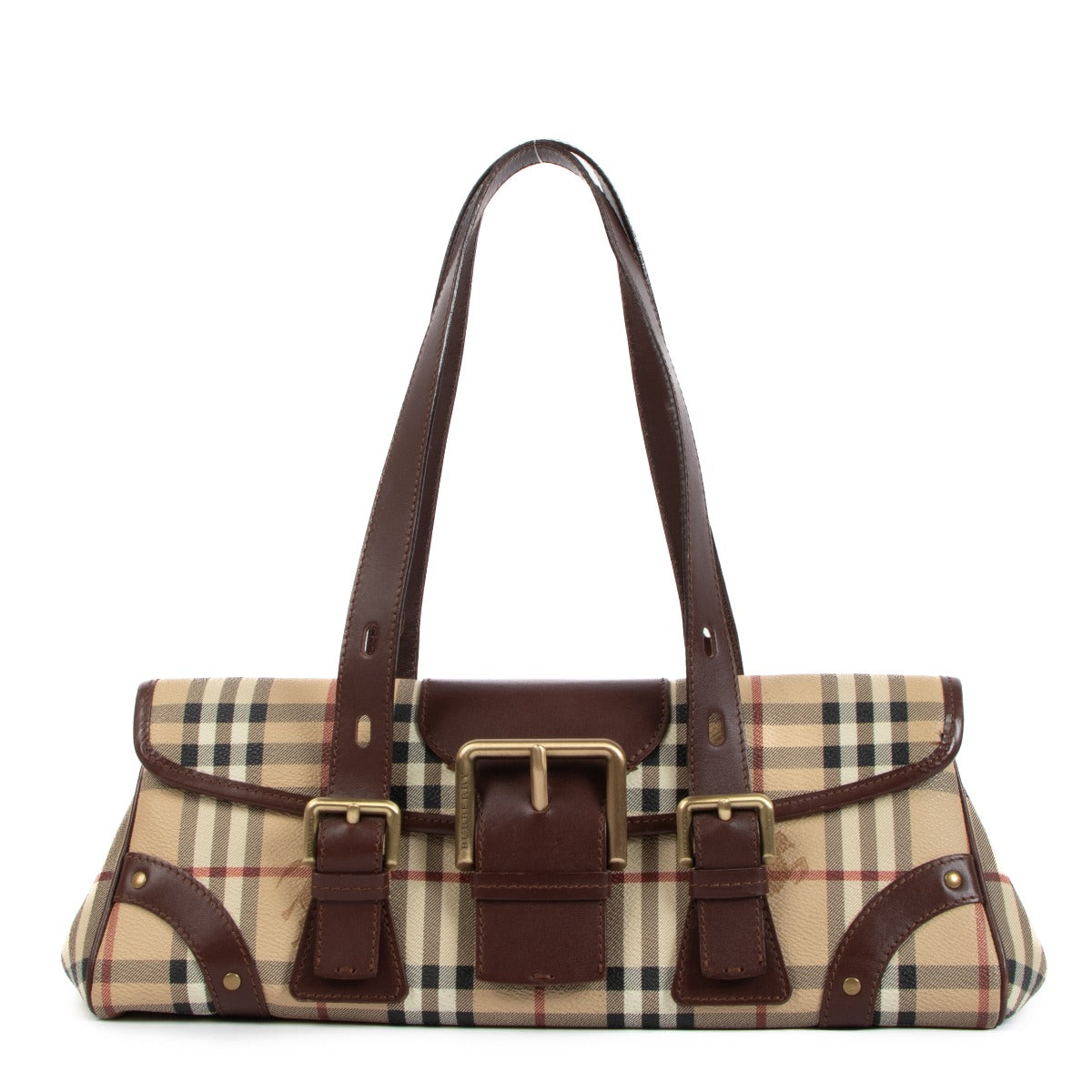 Burberry Haymarket Check Baguette Bag