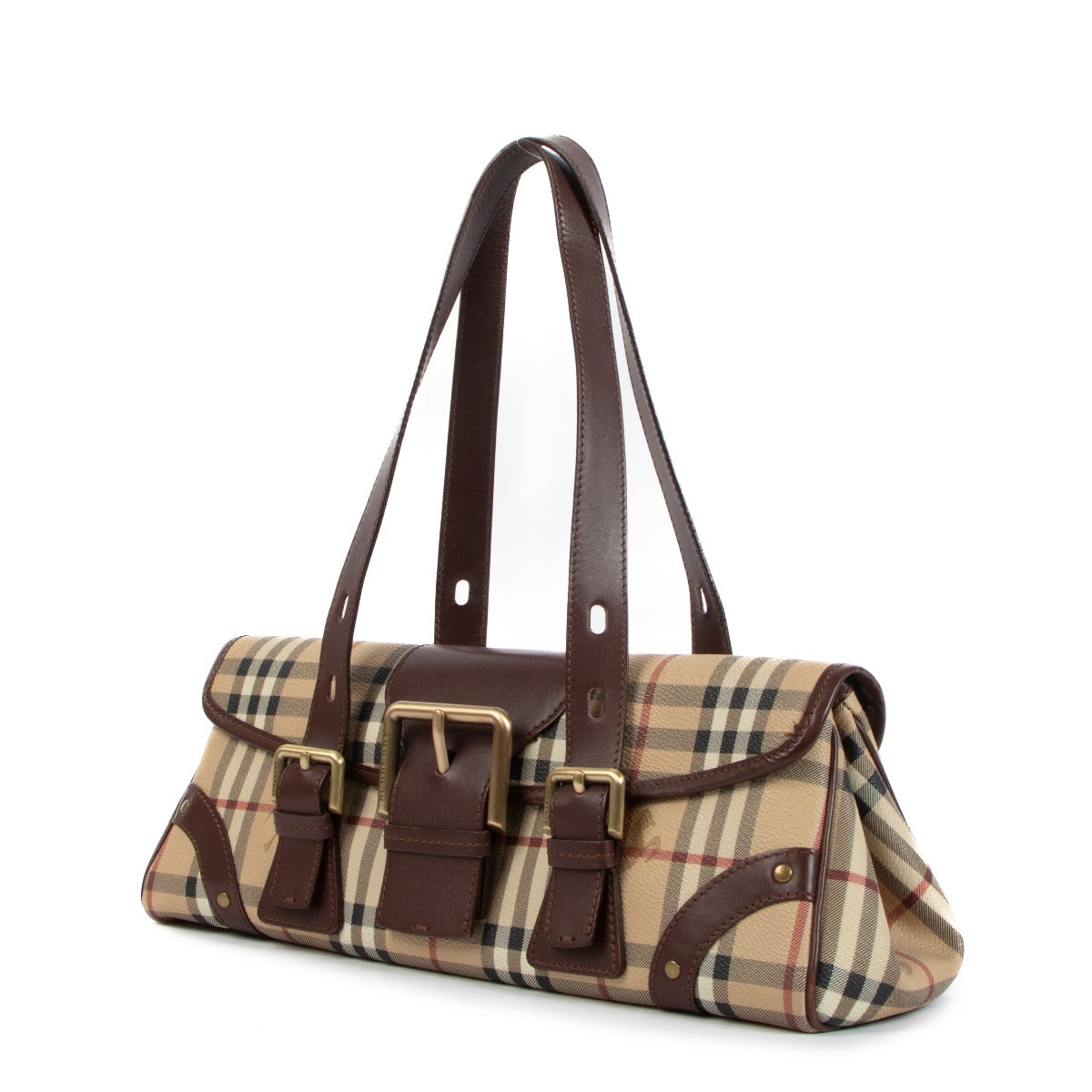 Burberry Haymarket Check Baguette Bag