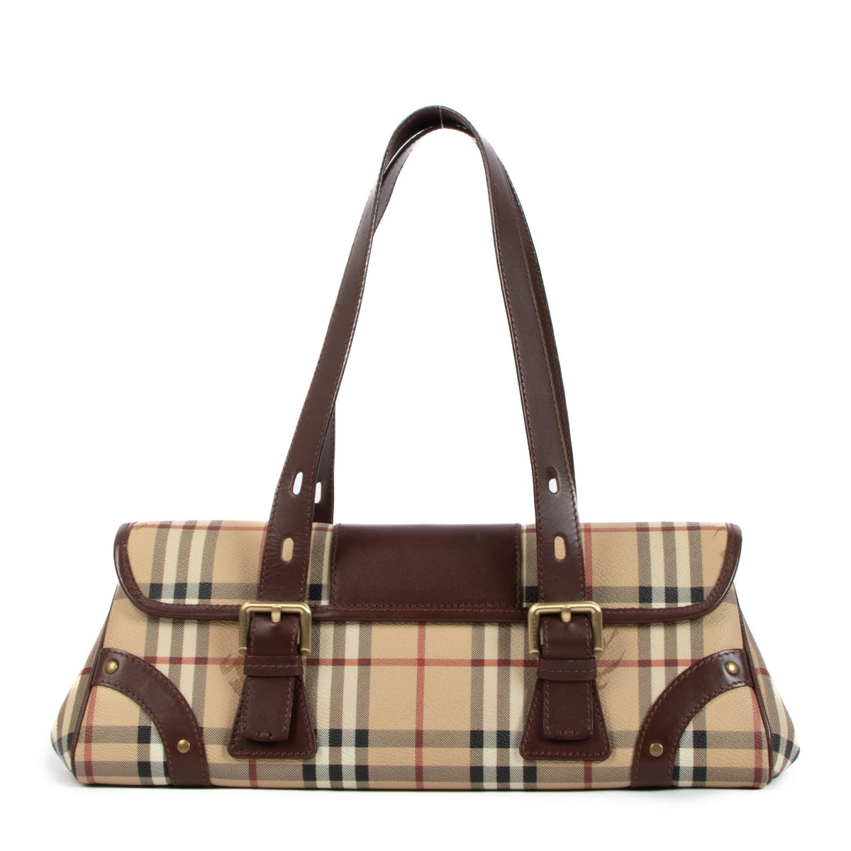Burberry Haymarket Check Baguette Tas