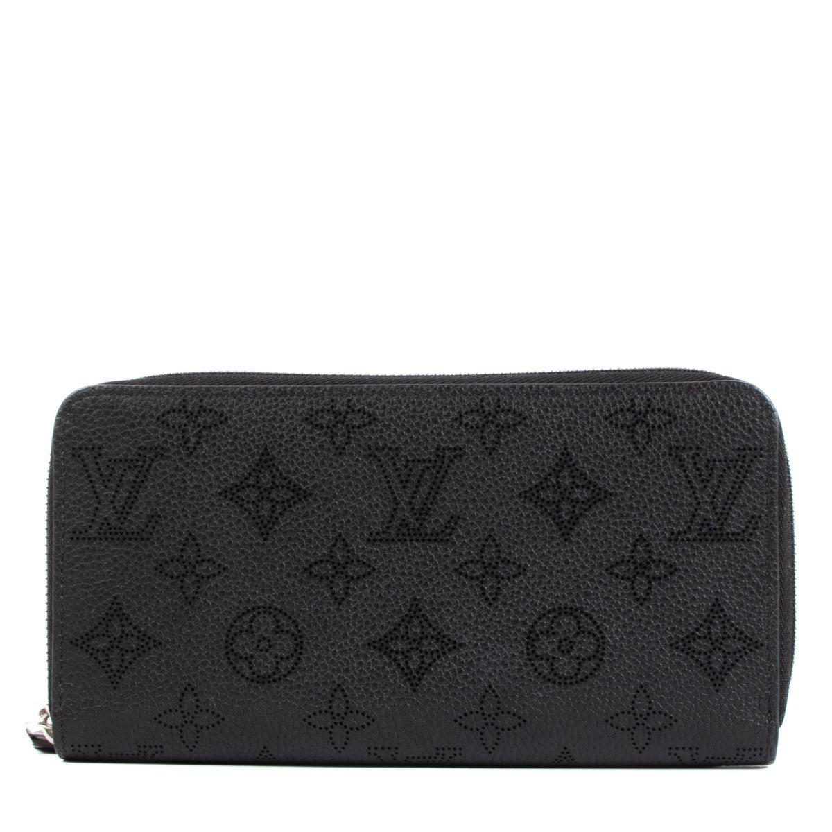 Louis Vuitton Black Mahina Leather Zippy Wallet
