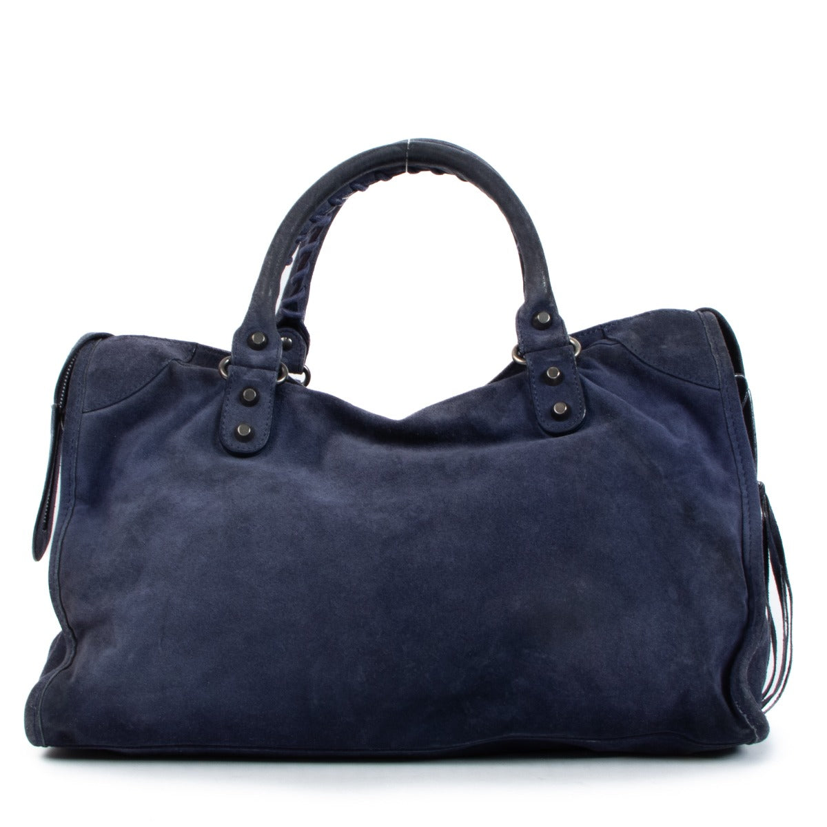 Balenciaga blauwe suède Classic City Bag
