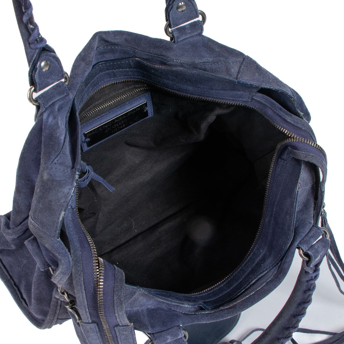 Balenciaga blauwe suède Classic City Bag