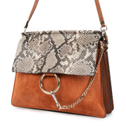 Chloé Python & Calfskin Faye Shoulder Bag
