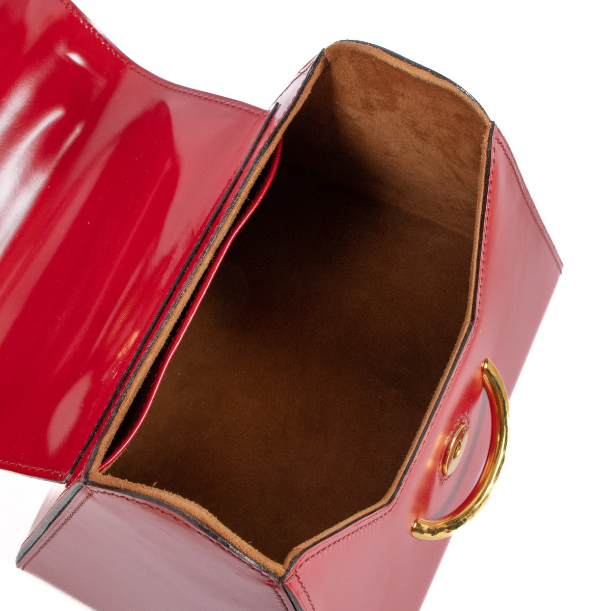 Sac Delvaux UT/Caprice en cuir verni rouge Magic
