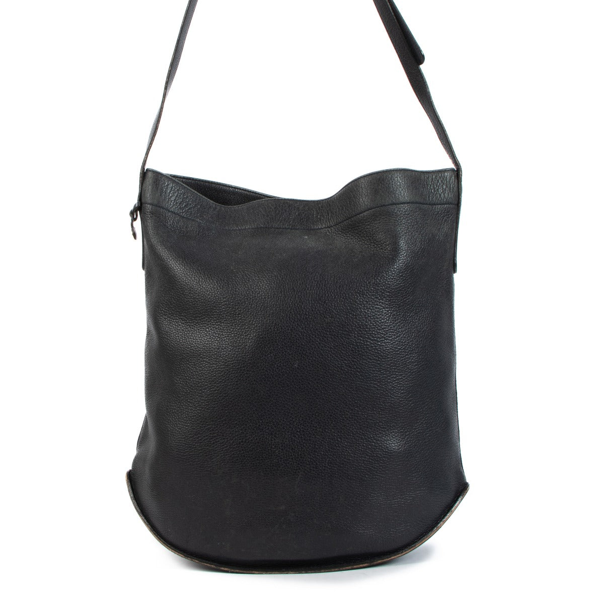 Sac bandoulière vintage Delvaux bleu Pin