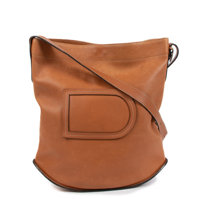 Delvaux Camel Pin Vintage Crossbody Bag