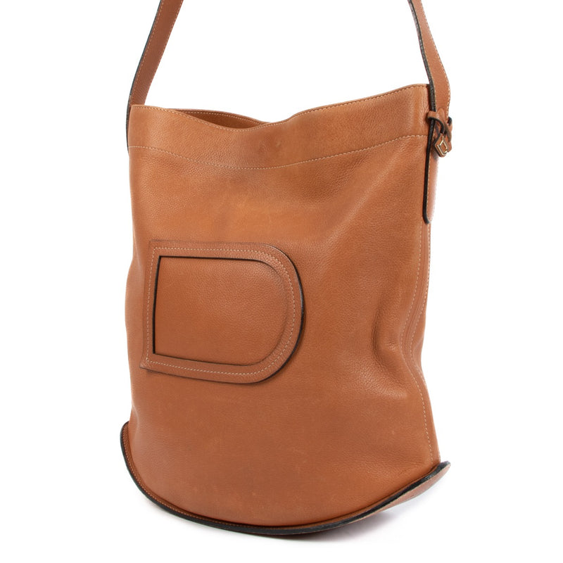 Delvaux Camel Pin Vintage Crossbody Bag