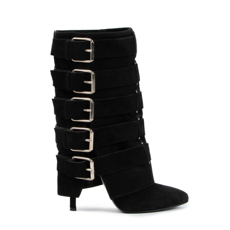 Giuseppe Zanotti x Balmain Suede Buckle Boots