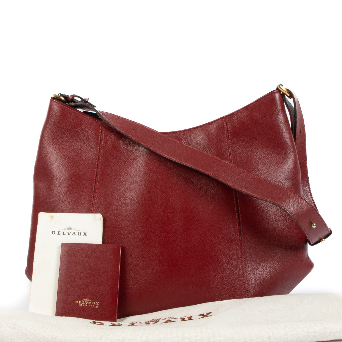 authentic second hand Delvaux Souhait Red Jumping Rosso Bag on Labellov.com