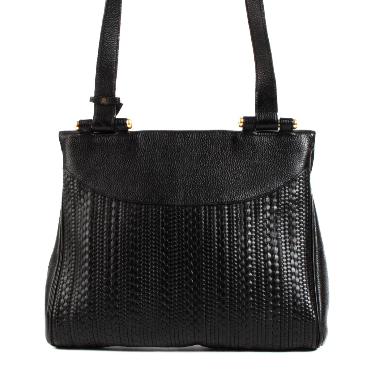 shop 100% authentic second hand Delvaux Black Toile De Cuir Chablis Crossbody Bag on Labellov.com