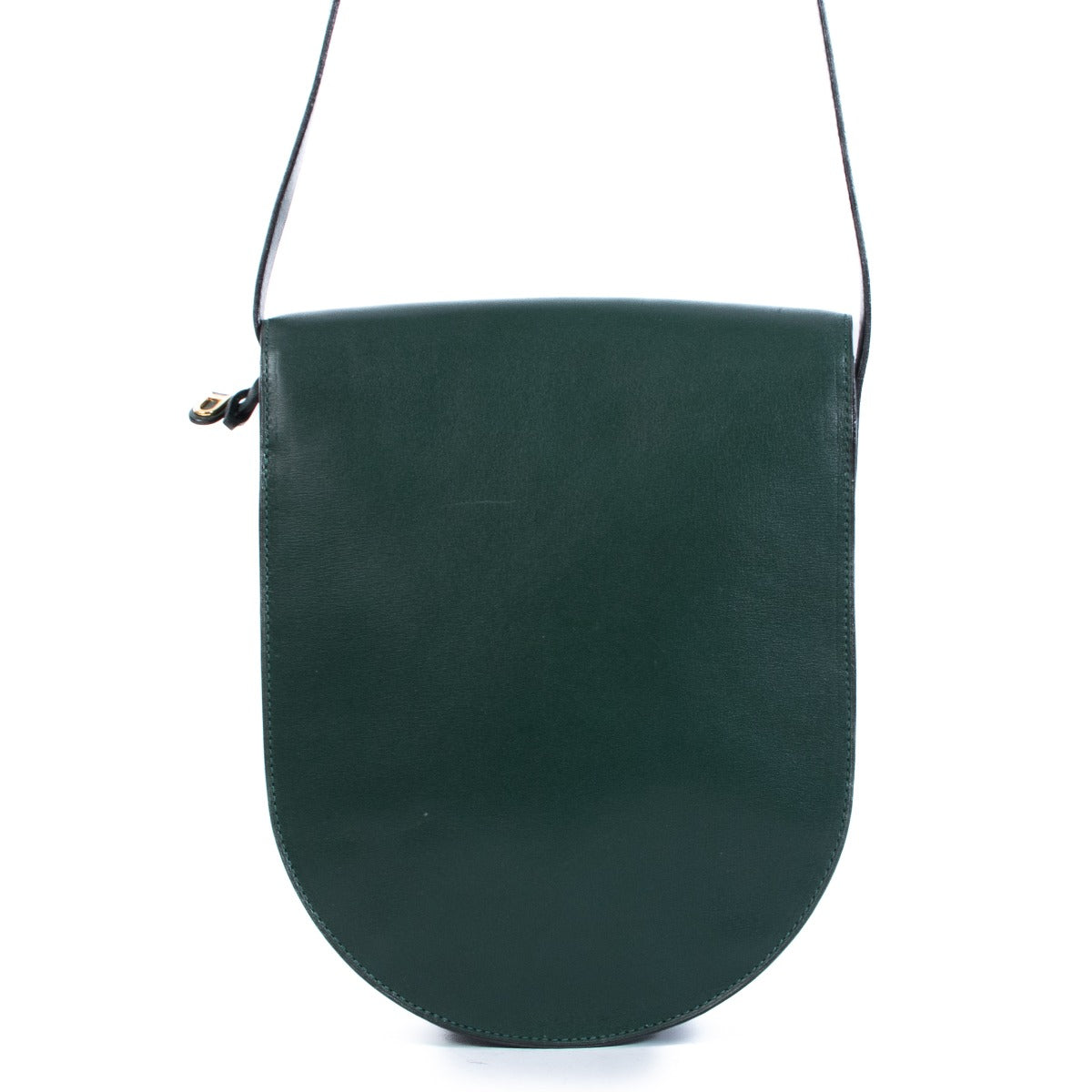 Delvaux Green Turnlock Crossbody Bag