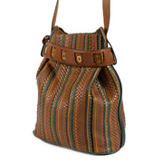Delvaux Camel Toile de Cuir Calicot Bag