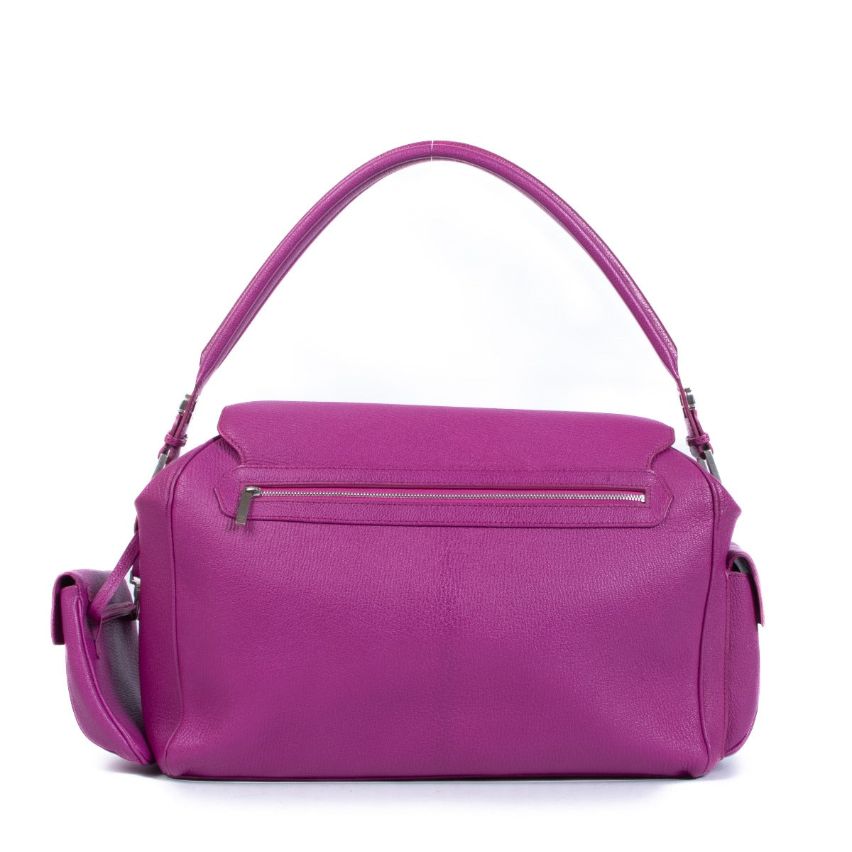 Delvaux Paarse Geitenleren Coquin Poche Tas