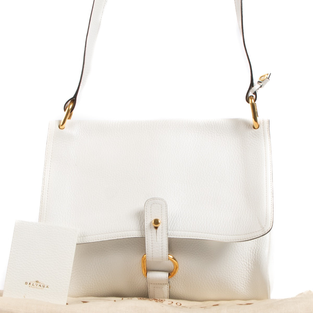 shop 100% authentic second hand Delvaux White Leather Crossbody Bag on Labellov.com