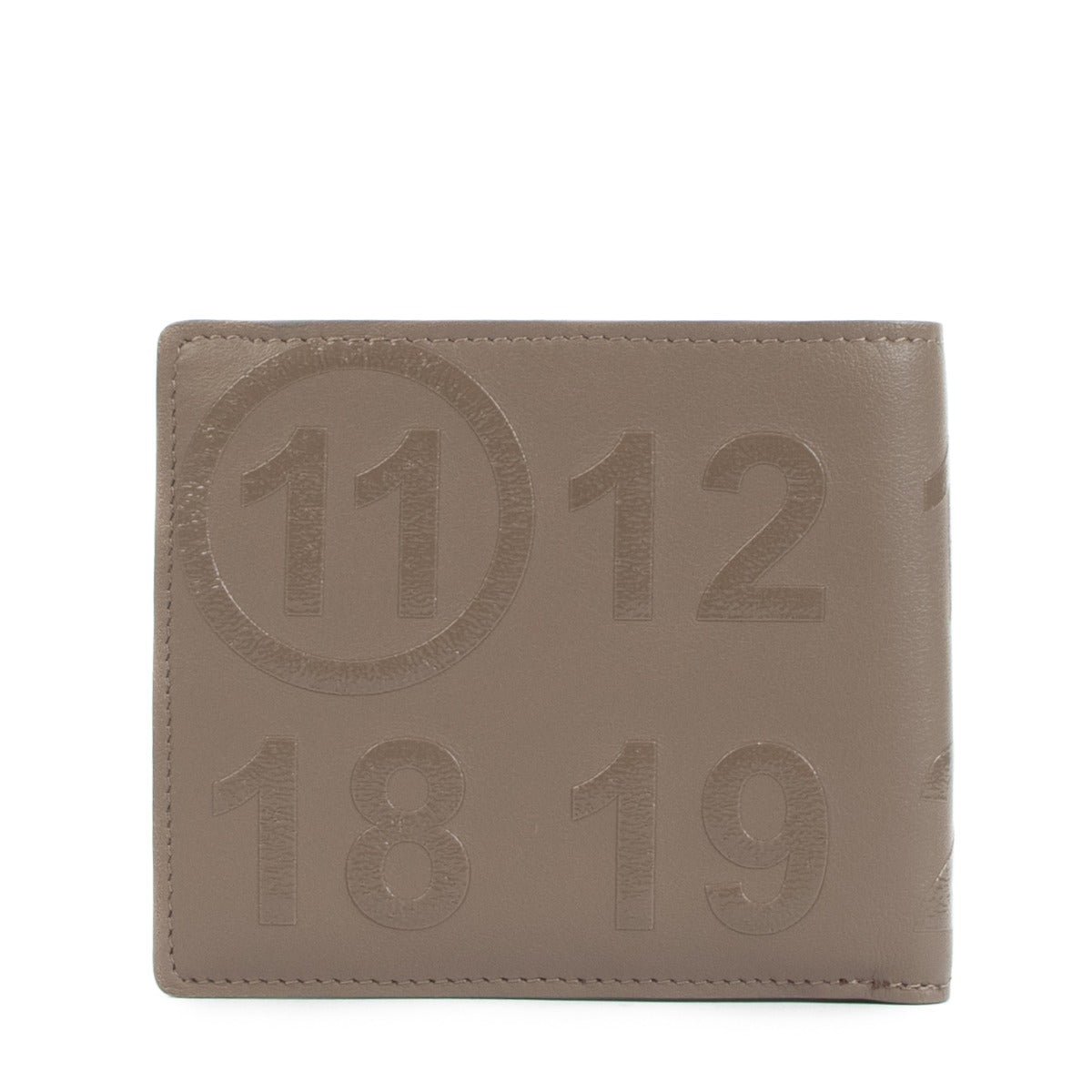 Maison Margiela Taupe Numbers Logo Bi-Fold Wallet