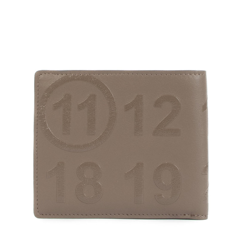 Maison Margiela Taupe Numbers Logo Bi-Fold Wallet