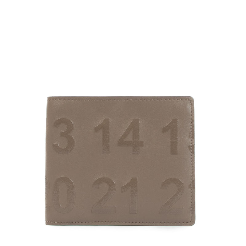 Maison Margiela Taupe Numbers Logo Bi-Fold Wallet