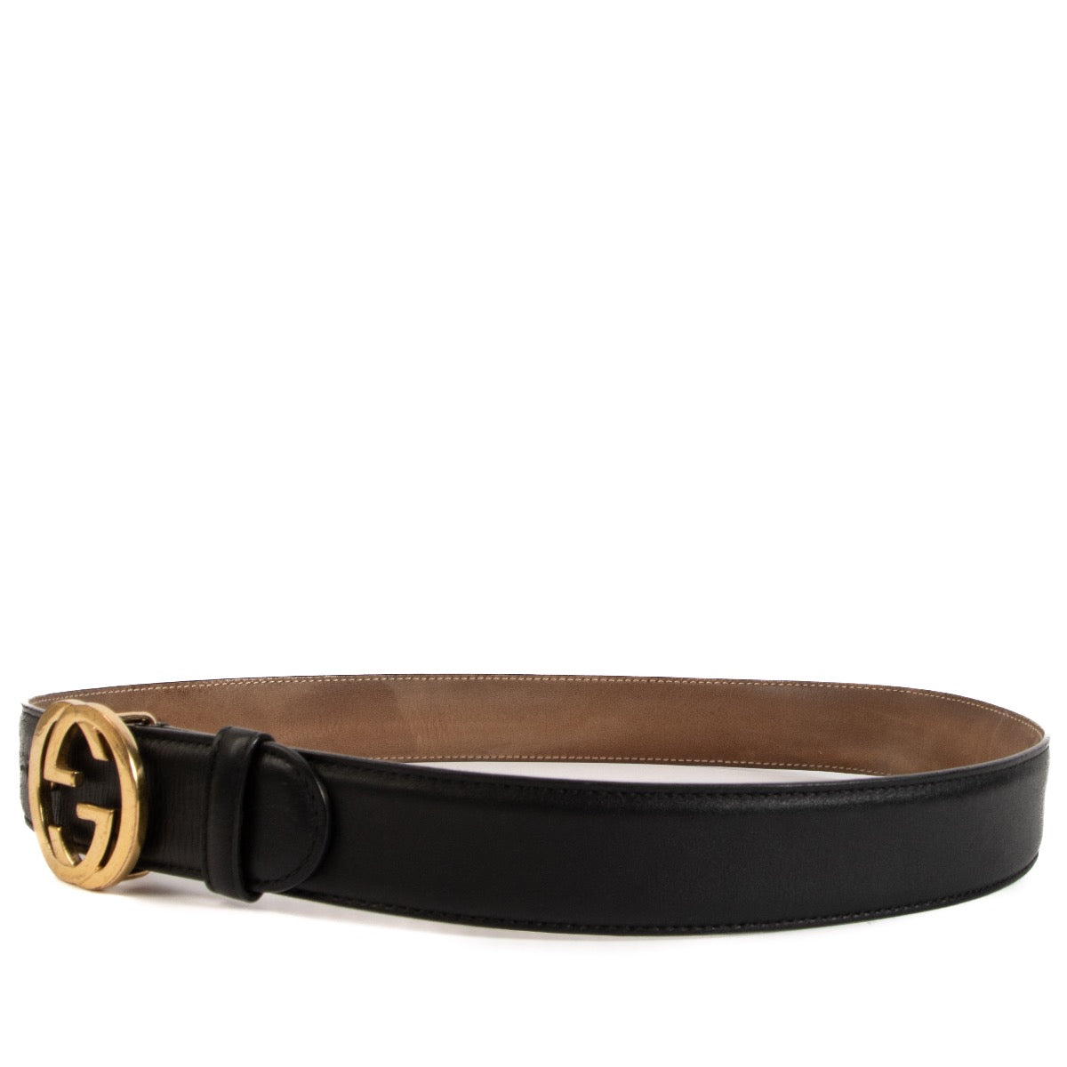 Shop safe online at Labellov in Antwerp, Brussels and Knokke this 100% authentic second hand Gucci Black Double G Buckle Belt