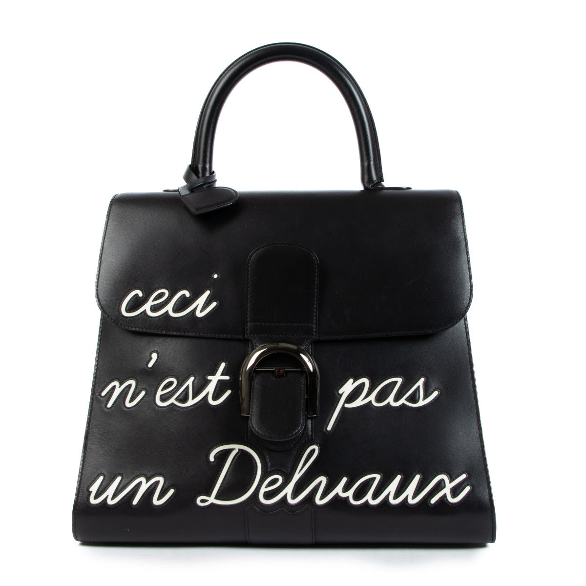 Delvaux Black Brillant GM L'Humour 'Ceci N'est Pas Un Delvaux' Limited Edition